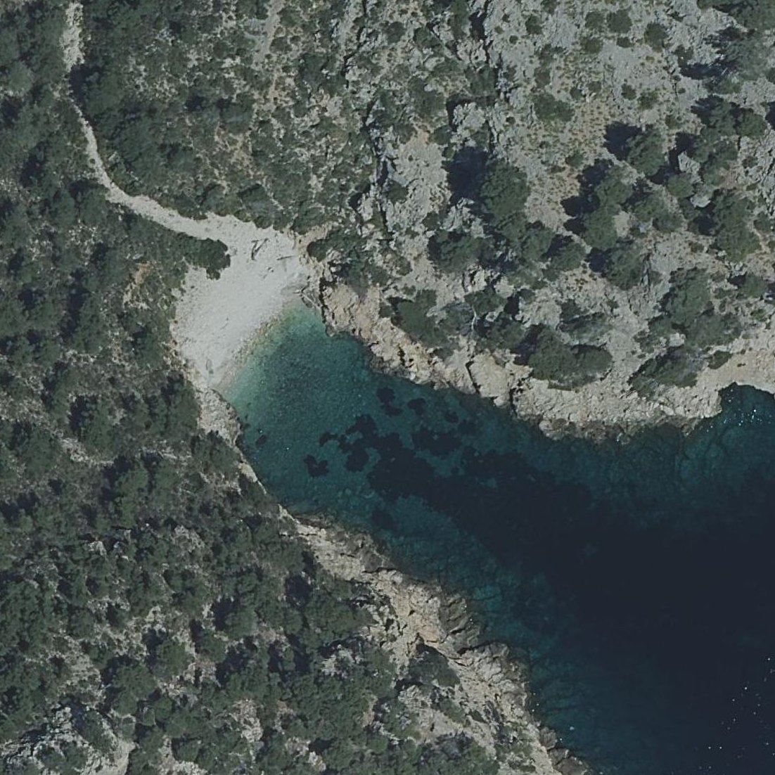 Aerial map of Platja Cala en Feliu