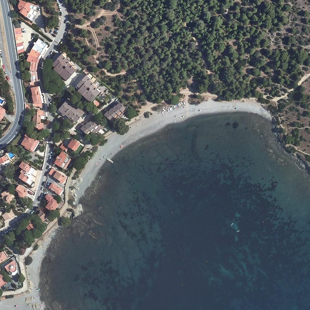 Aerial map of Platja Canyelles / Cap de Ras