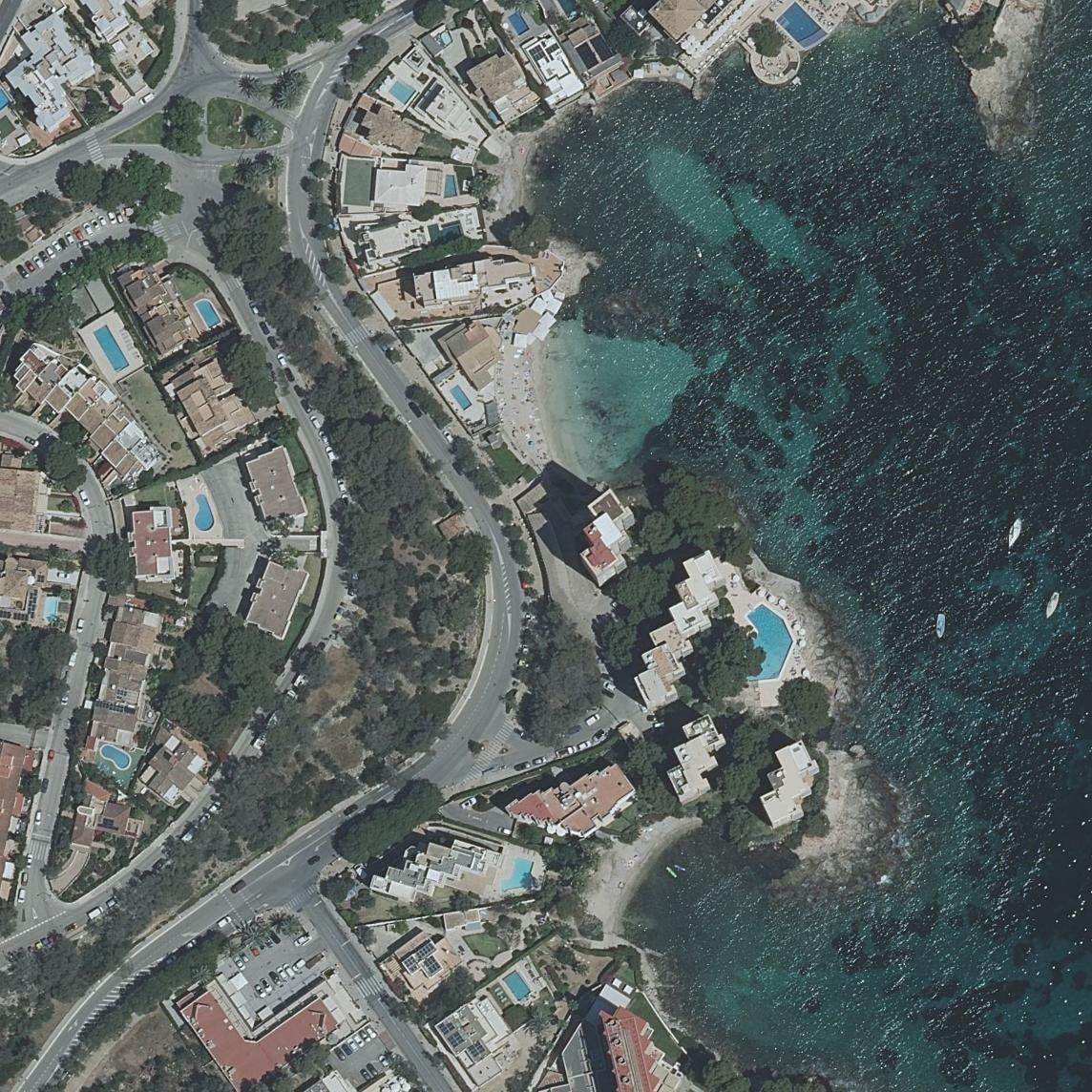 Aerial map of Platja Cas Català Calvià