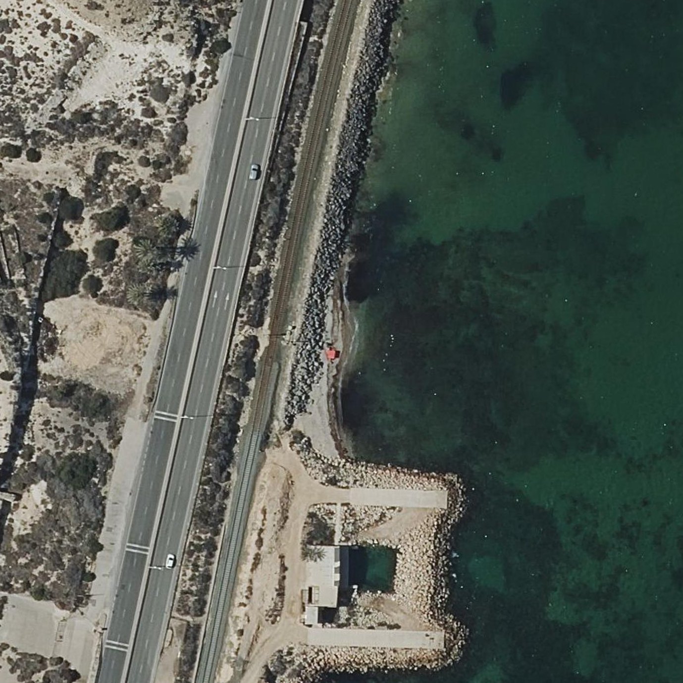 Aerial map of Platja d'Aigua Amarga