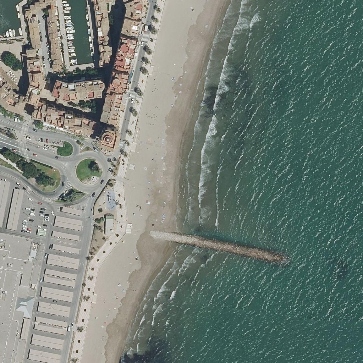 Aerial map of Platja d'Alboraya