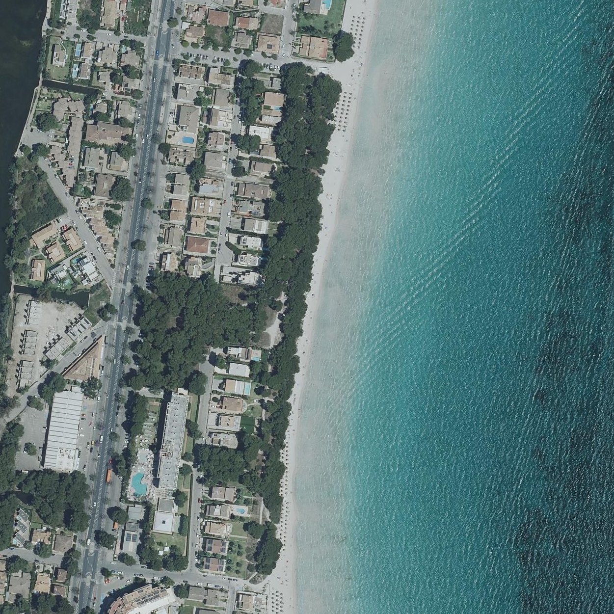 Aerial map of Platja d'Alcudia