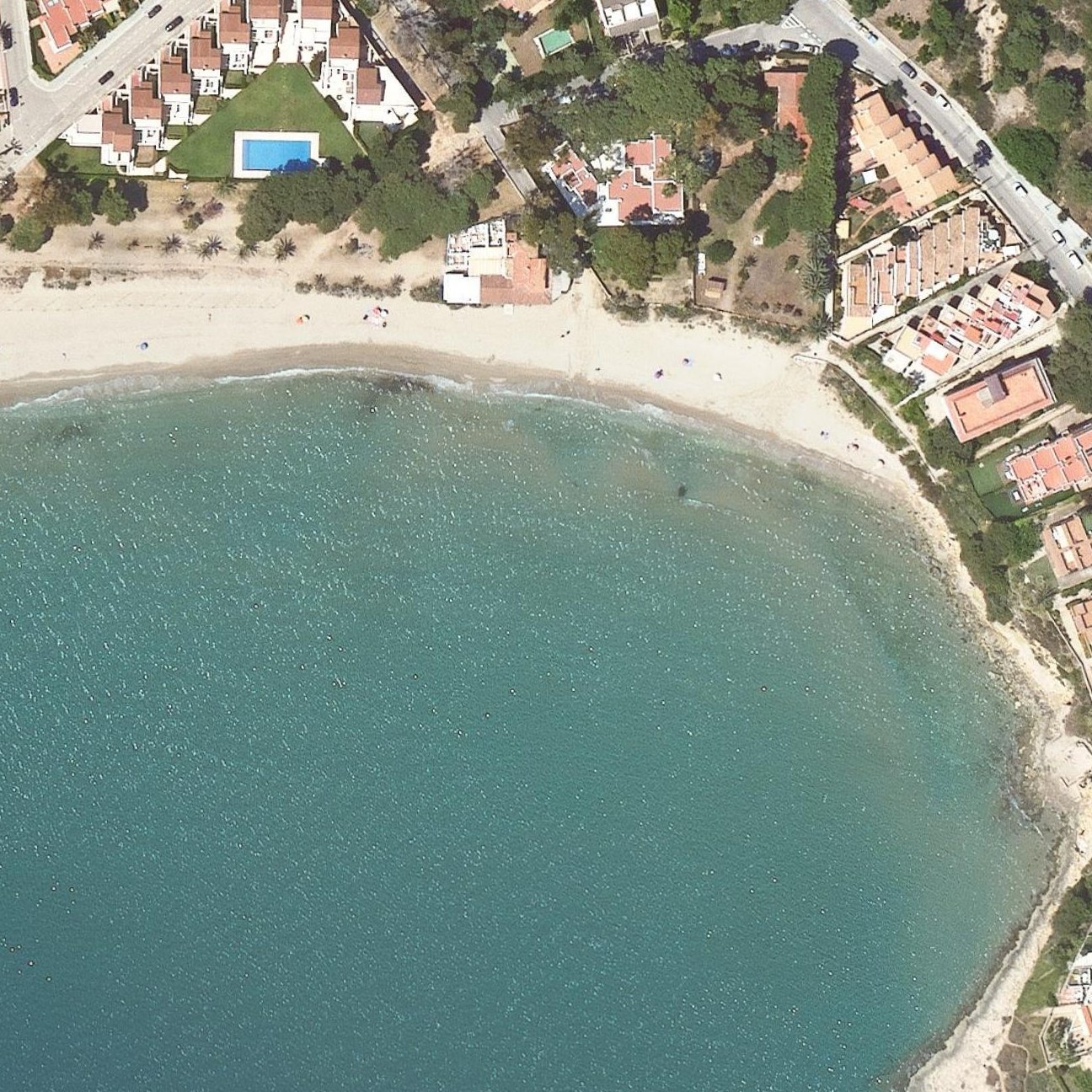 Aerial map of Platja d'Altafulla