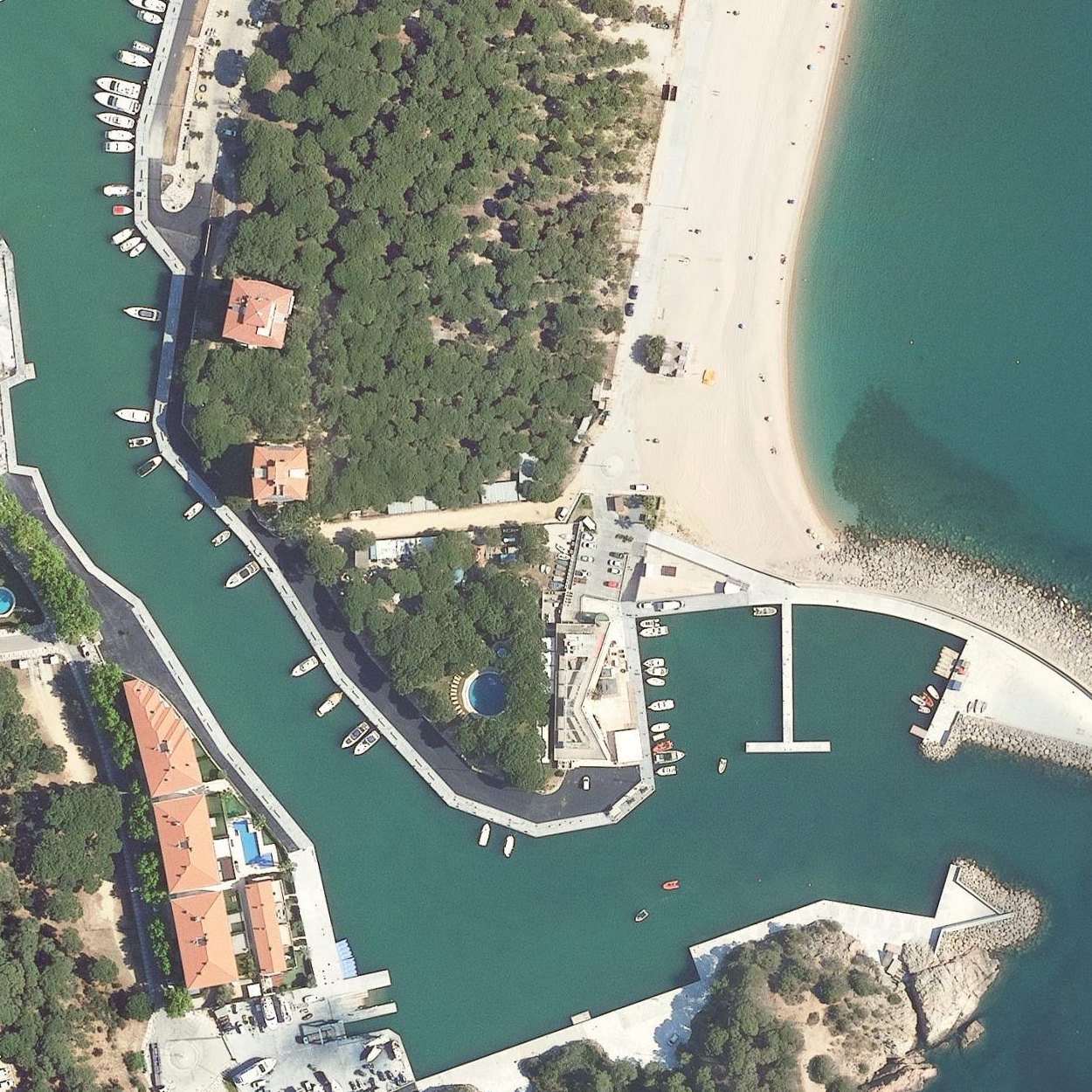 Aerial map of Platja d'Aro Port