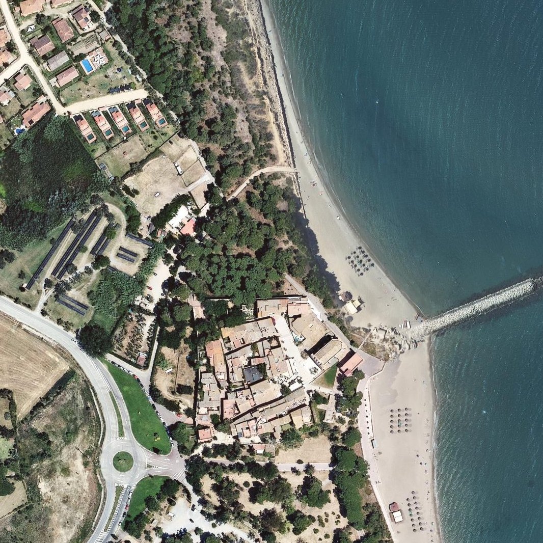 Aerial map of Platja d'Empúries