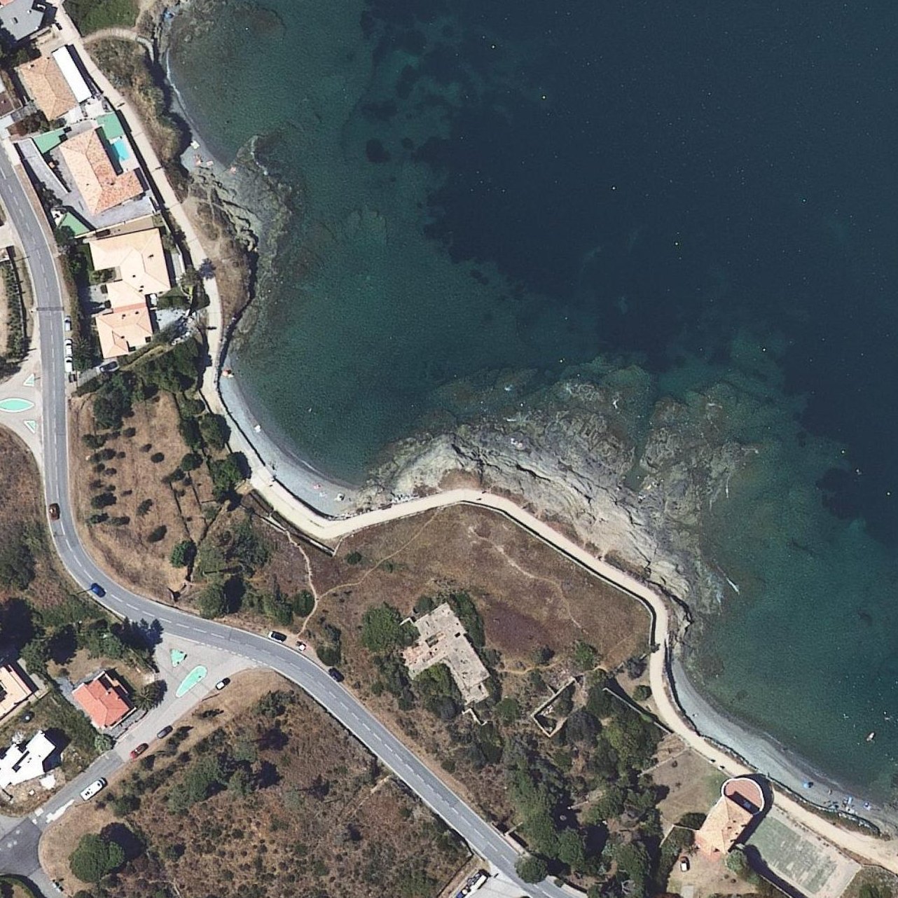 Aerial map of Platja d'en Taita