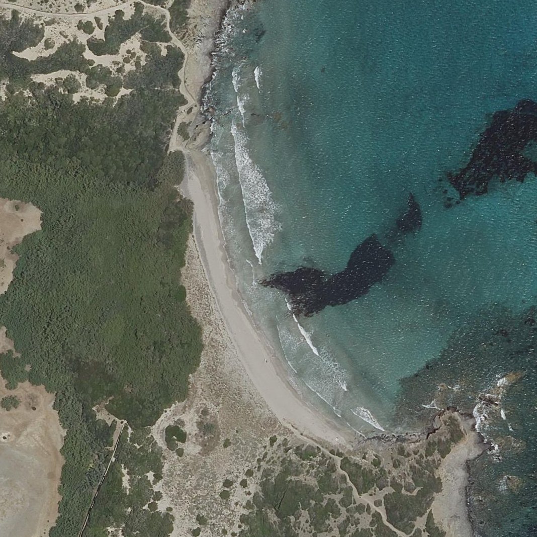 Aerial map of Platja d'en Tortuga