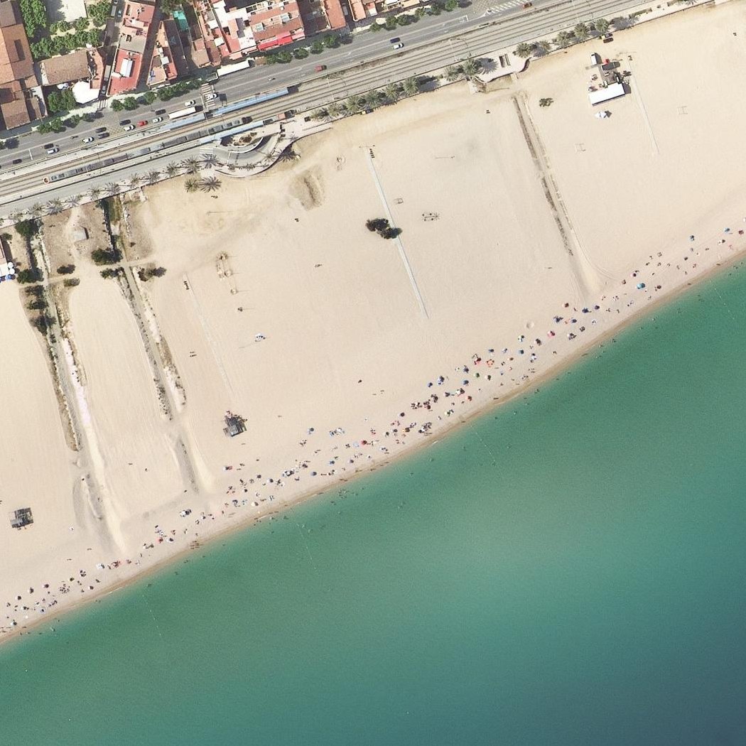 Aerial map of Platja d'Ocata