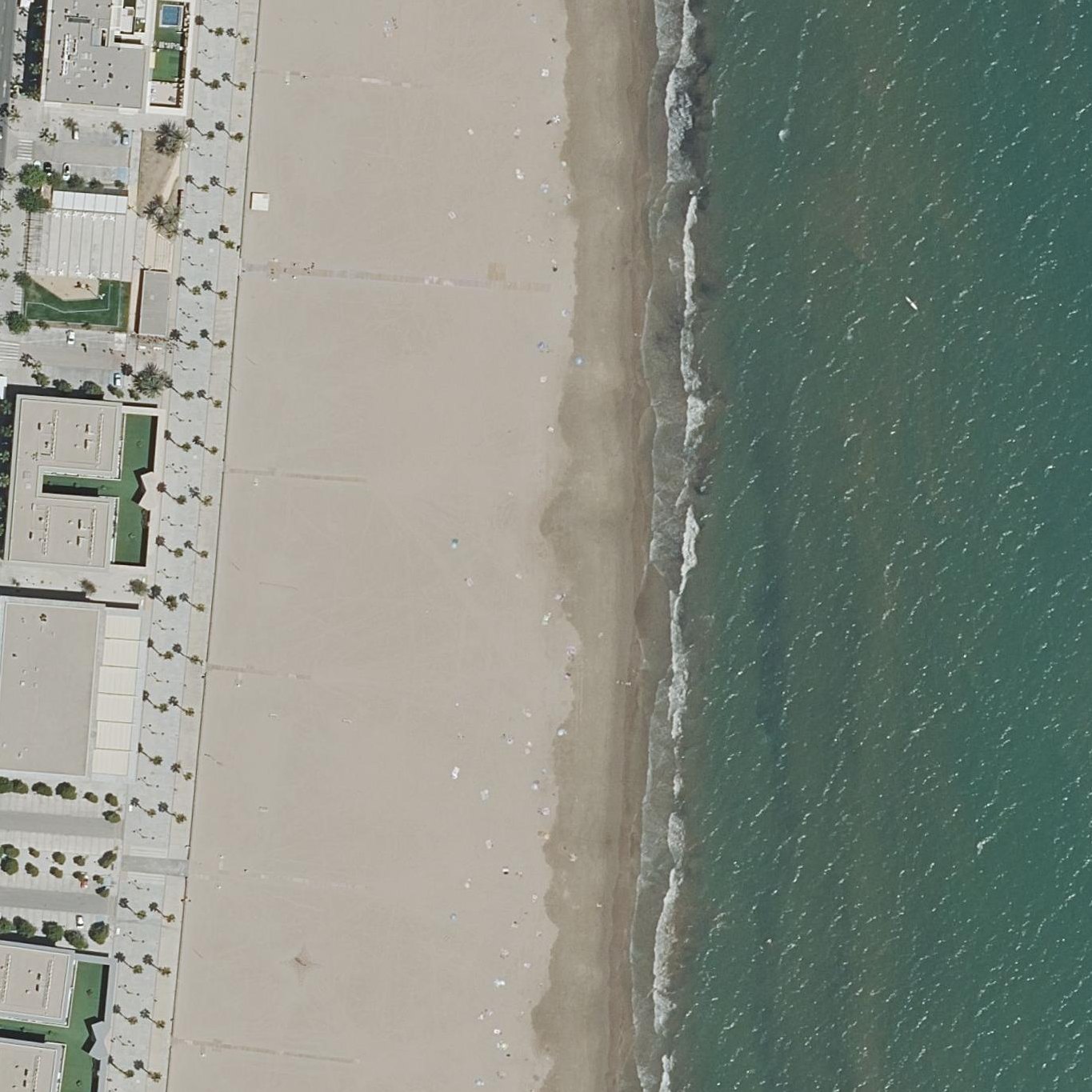 Aerial map of Platja de Alboraya