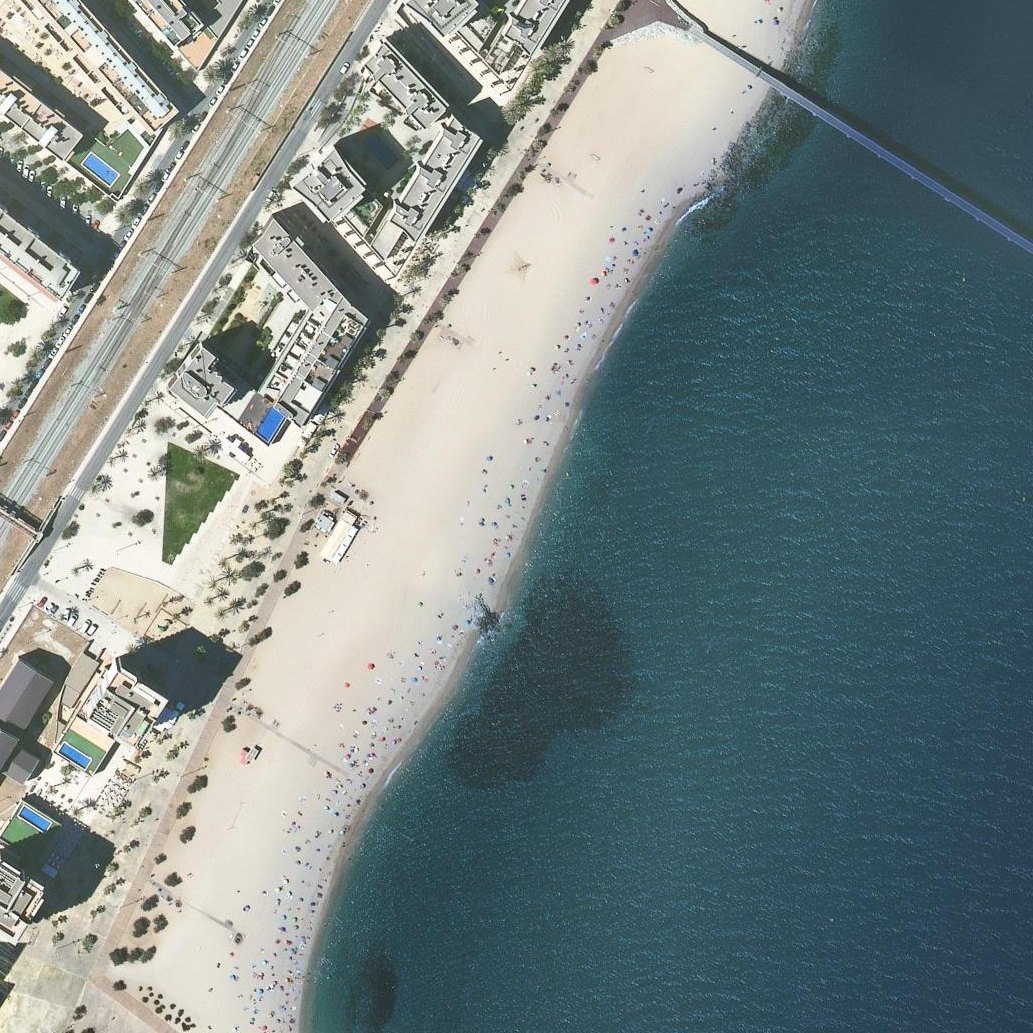 Aerial map of Platja de Badalona