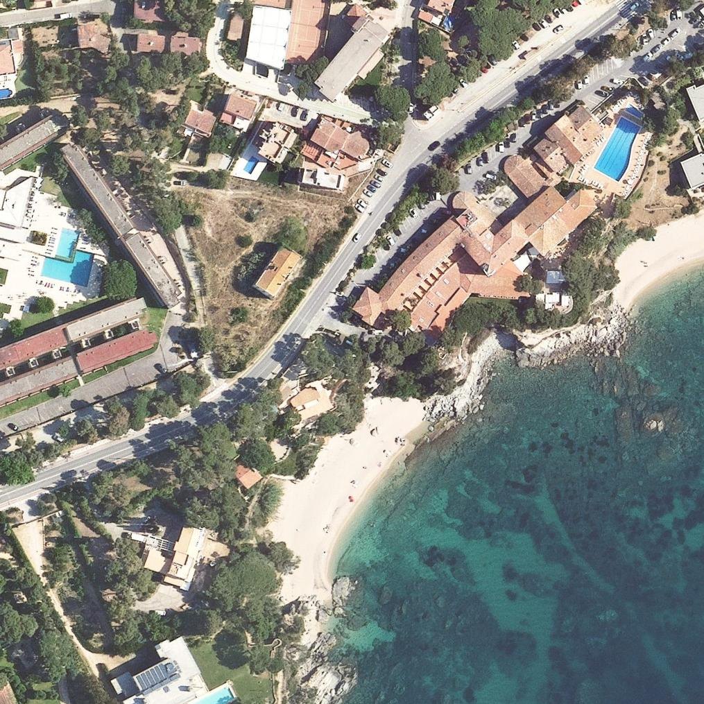 Aerial map of Platja de Belladona