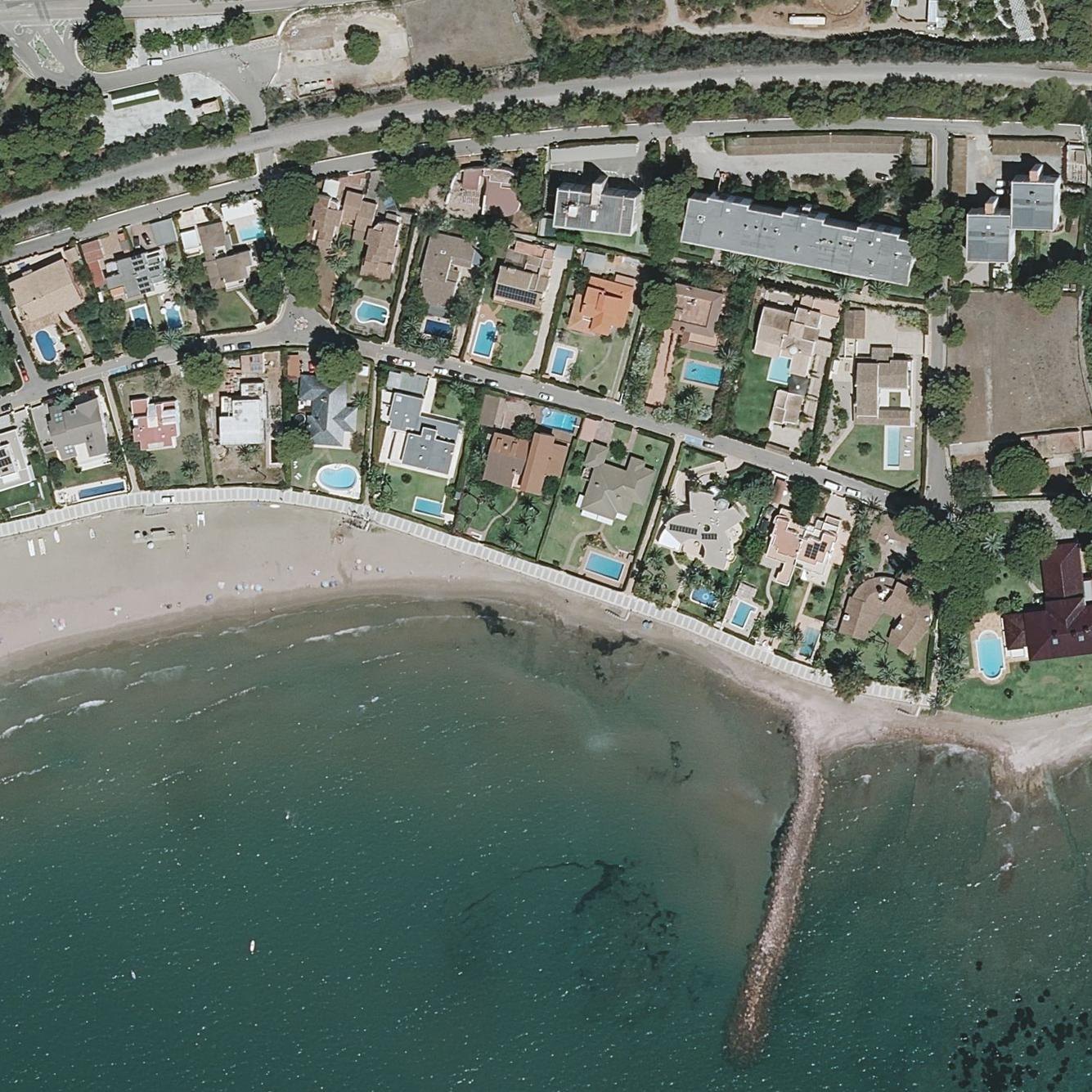 Aerial map of Platja de Bellver