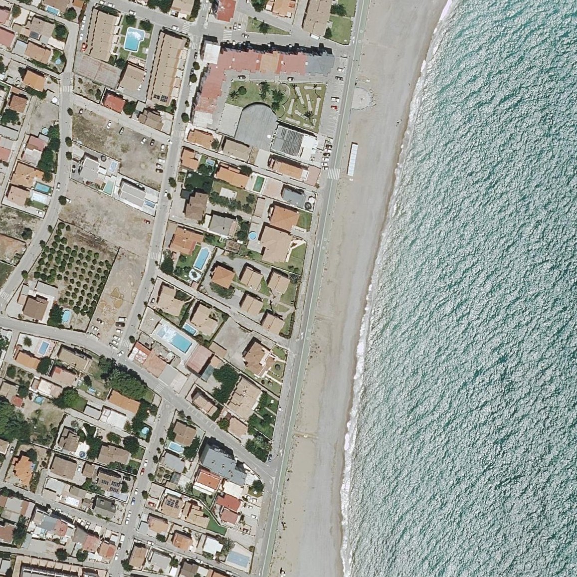 Aerial map of Platja de Benafelí