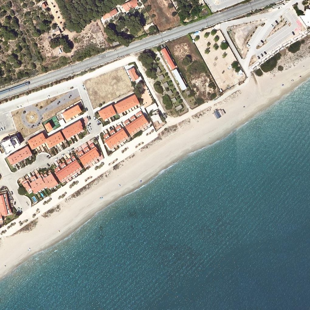 Aerial map of Platja de Bera