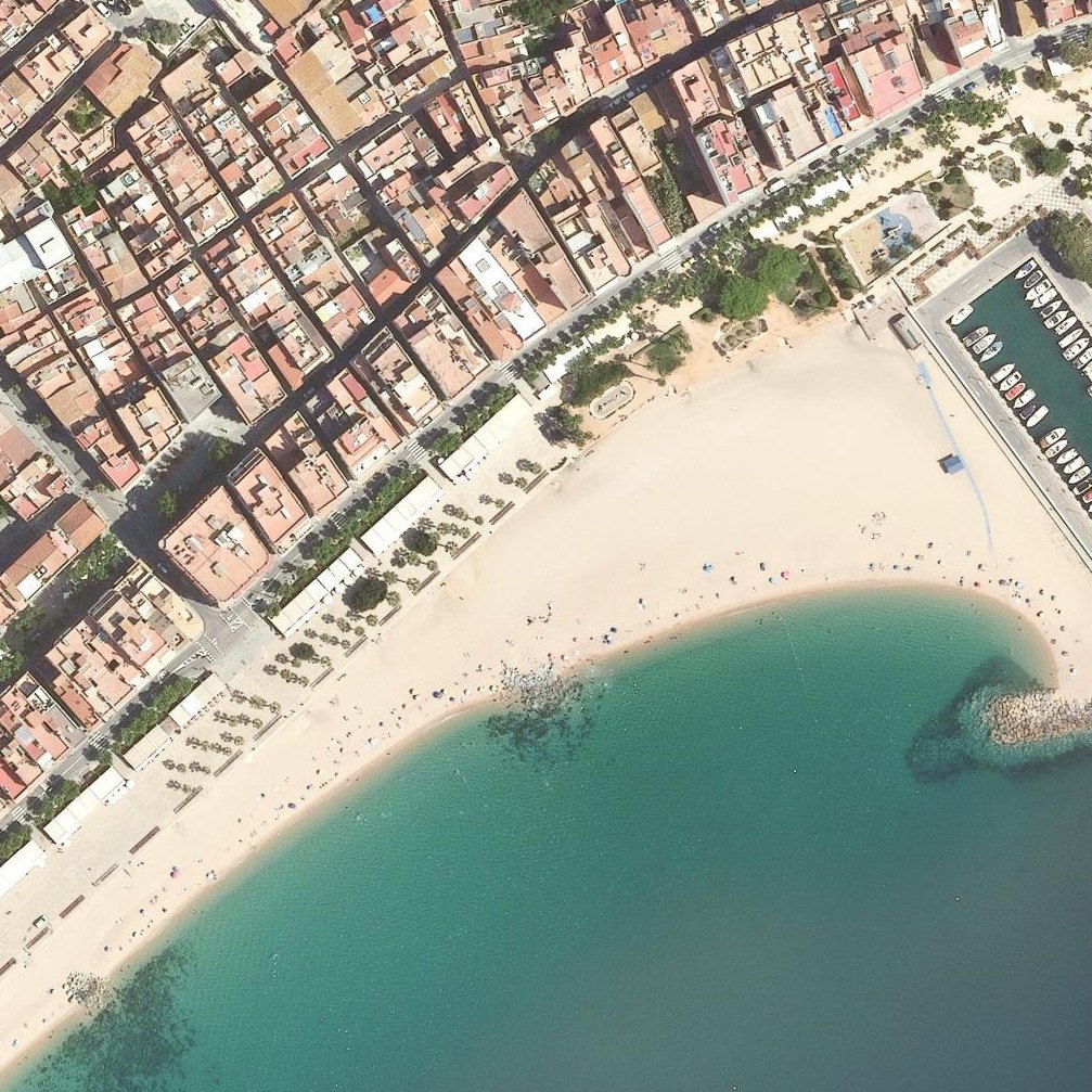 Aerial map of Platja De Blanes