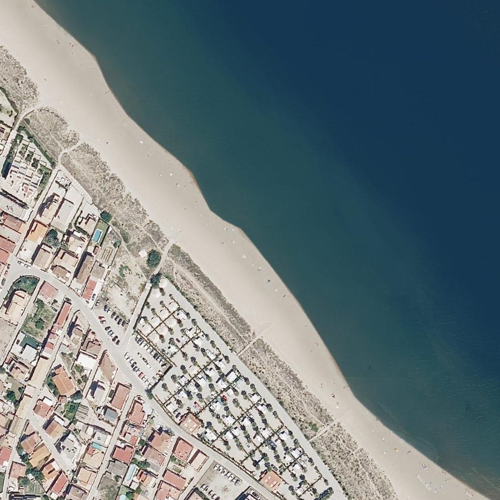 Aerial map of Platja de Burguera