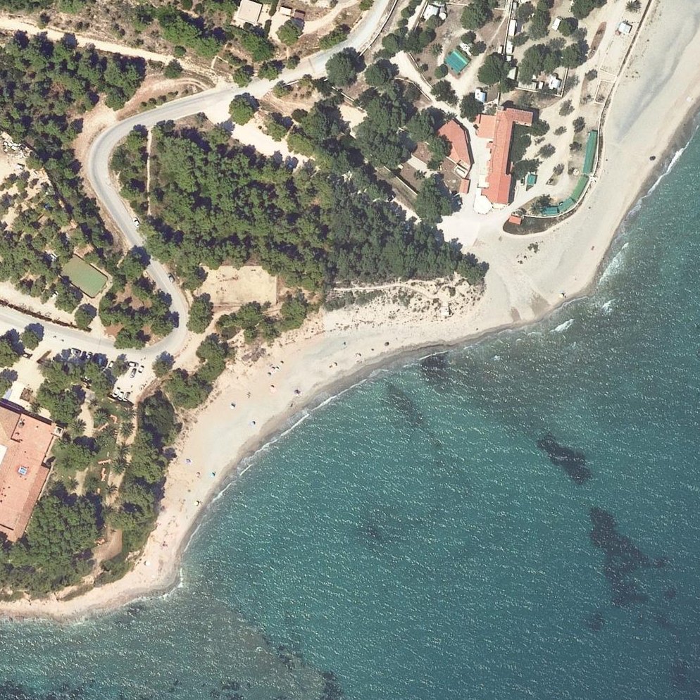Aerial map of Platja de Cala d'Oques