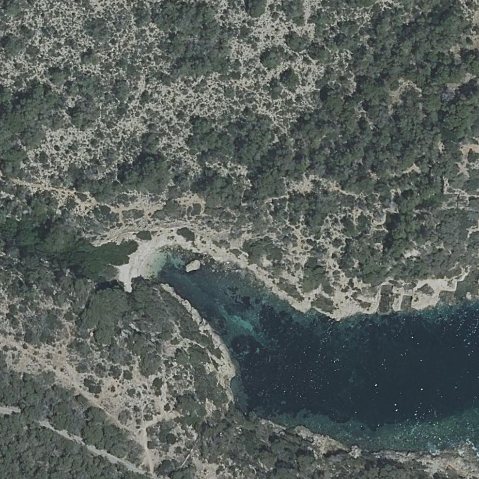 Aerial map of Platja de Cala Figuera
