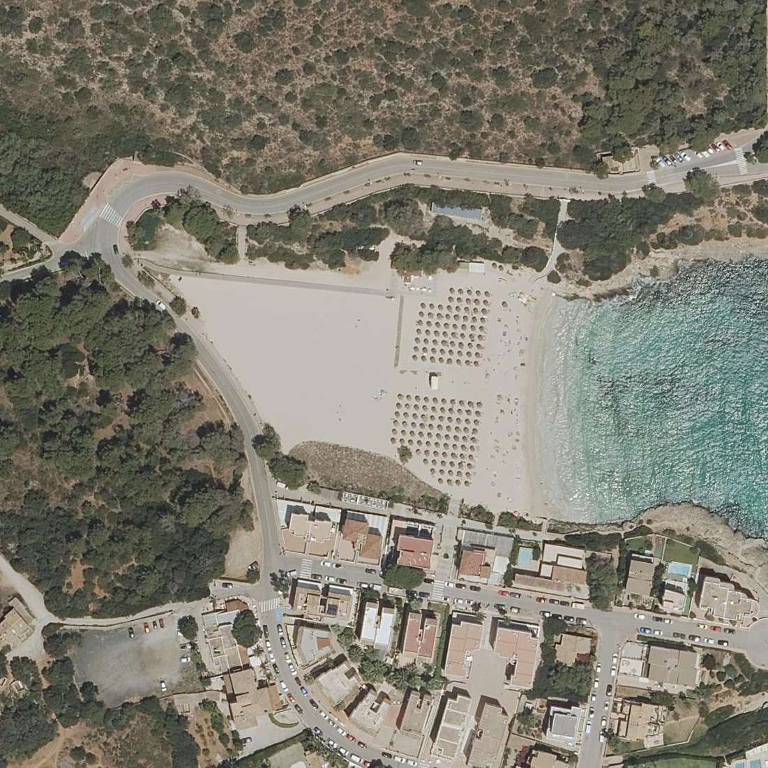 Aerial map of Platja de Cala Marçal