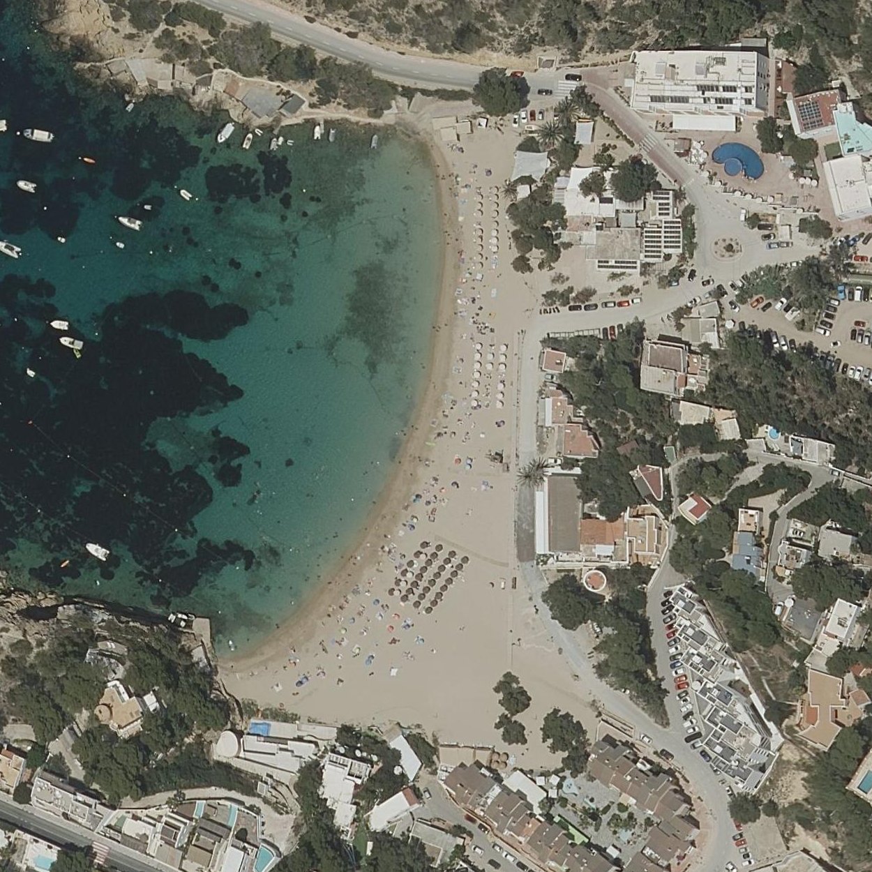 Aerial map of Platja de Cala Vedella