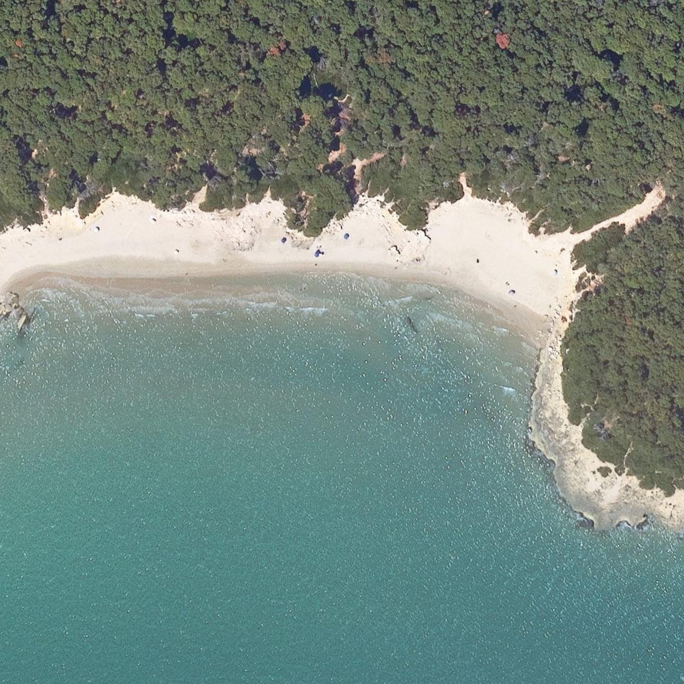 Aerial map of Platja de Calabecs