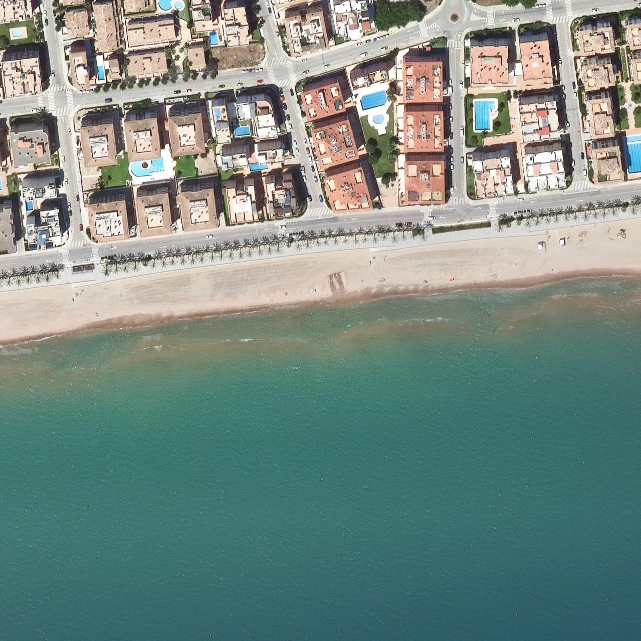 Aerial map of Platja de Calafell