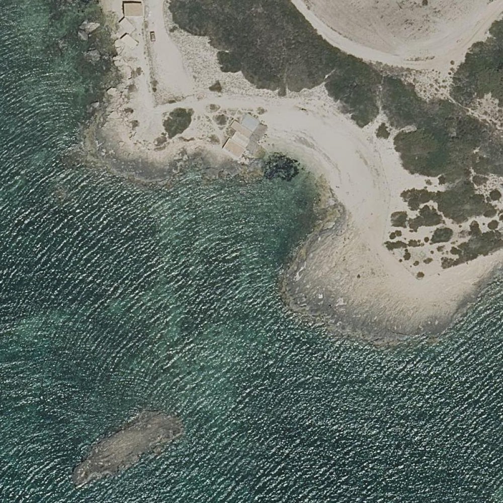 Aerial map of Platja de Can Curt