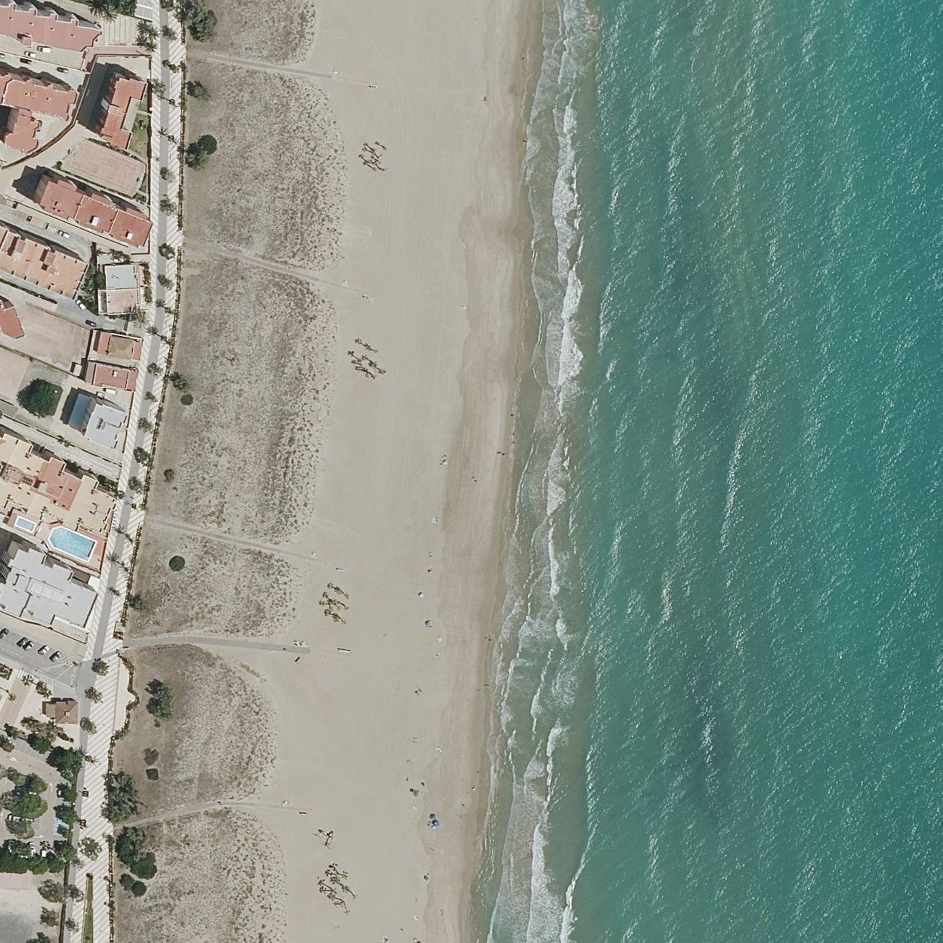 Aerial map of Platja de Canet