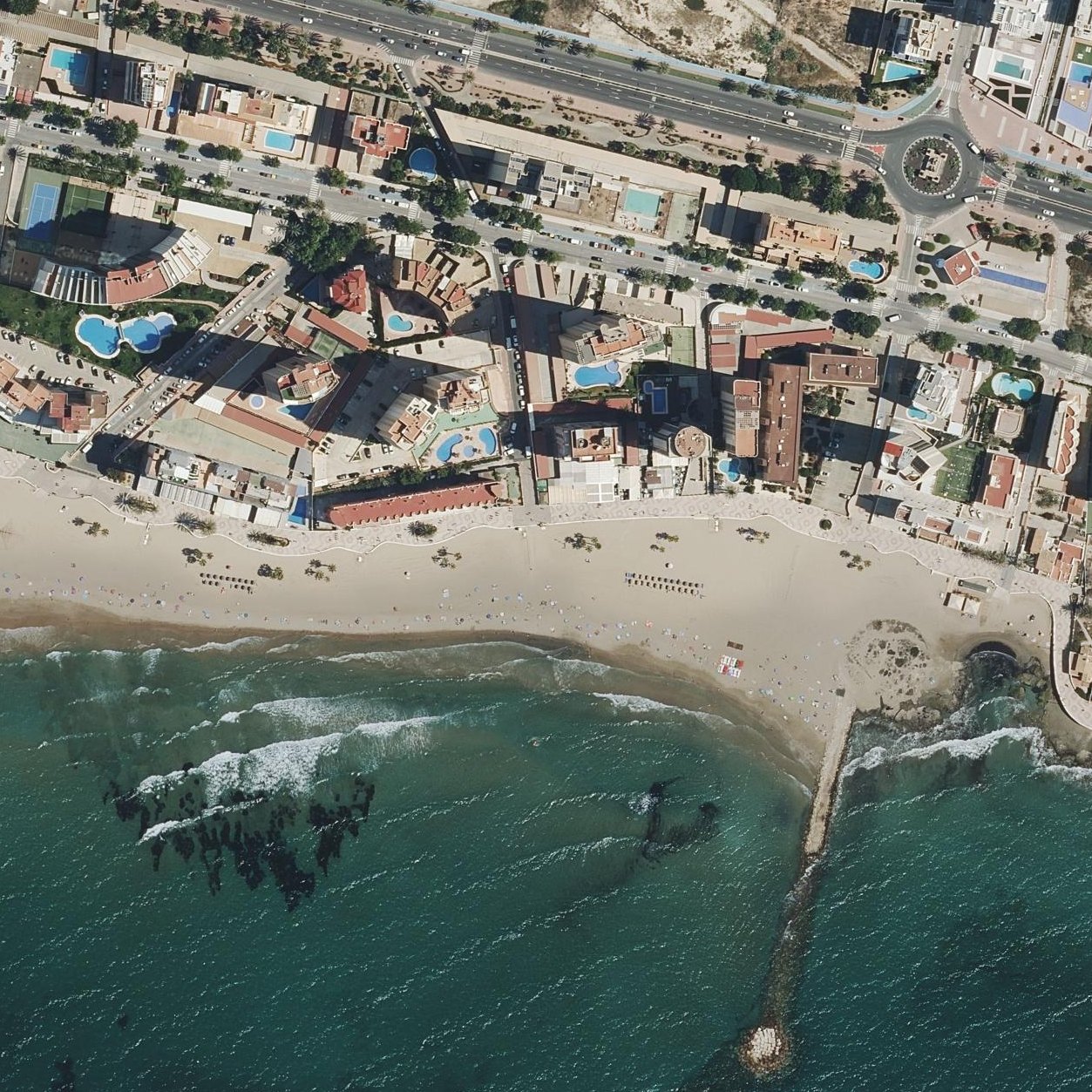 Aerial map of Platja de Cantal Roig
