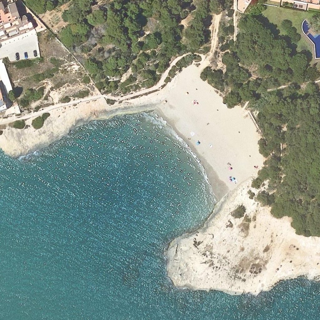 Aerial map of Platja de Canyadell