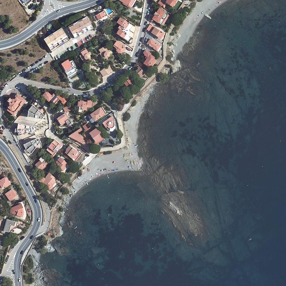 Aerial map of Platja de Cap de Ras