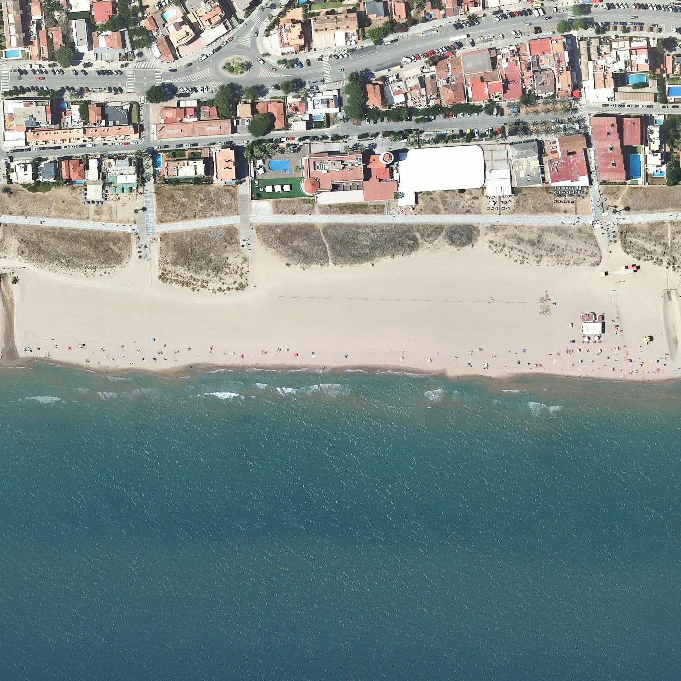 Aerial map of Platja de Castelldefels