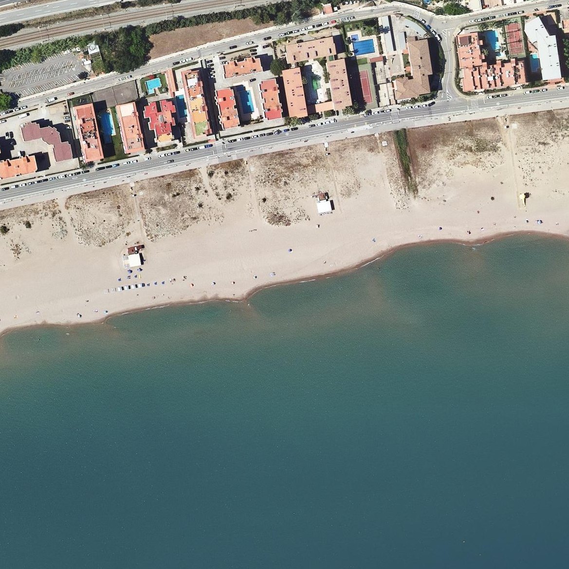 Aerial map of Platja de Castelldefels