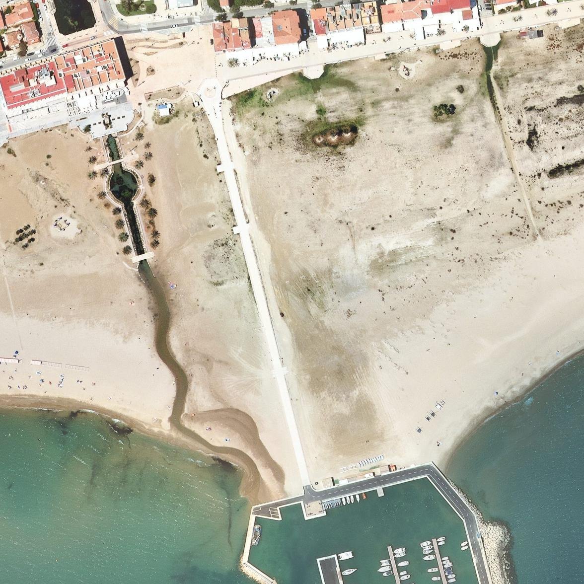 Aerial map of Platja de Coma-Ruga