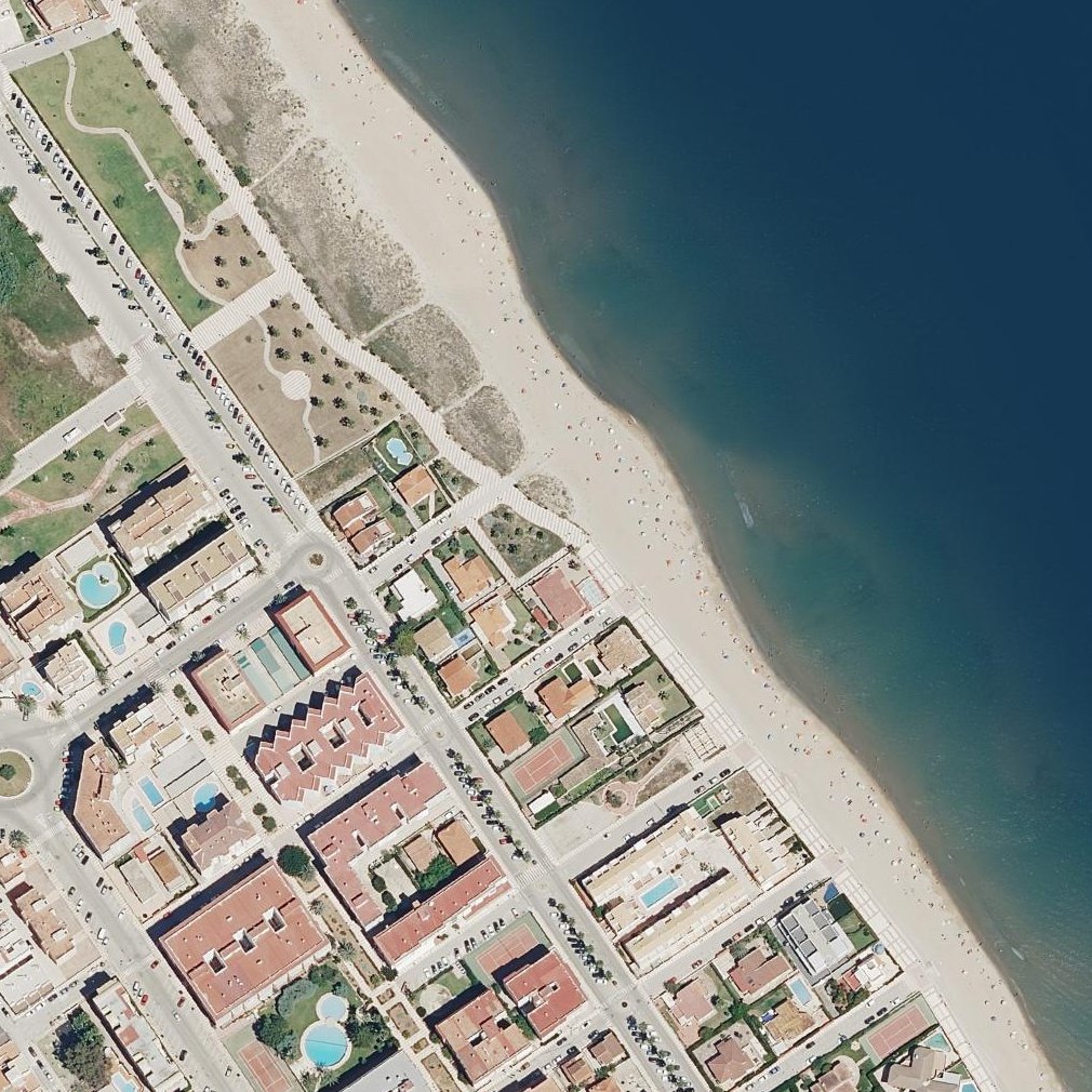 Aerial map of Platja de Daimús