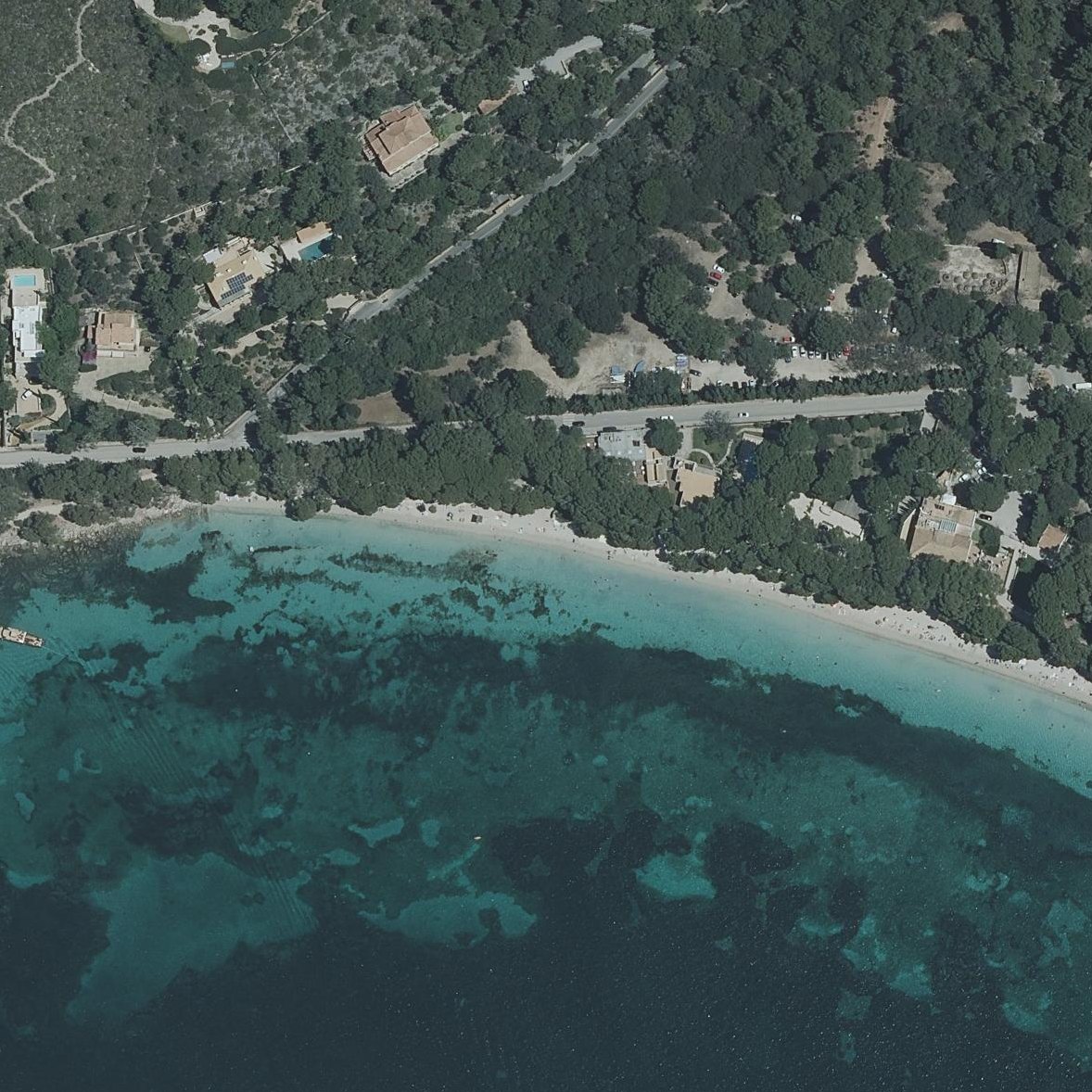 Aerial map of Platja de Formentor