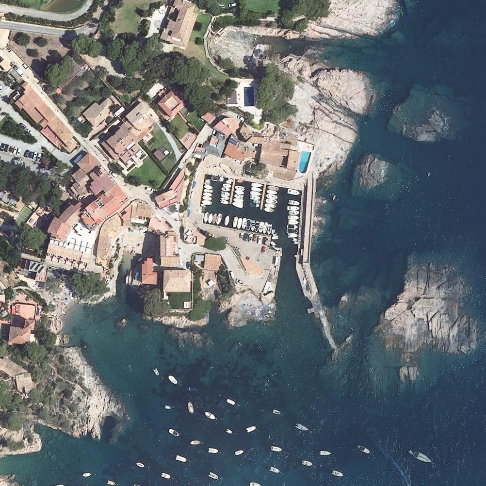 Aerial map of Platja de Fornells