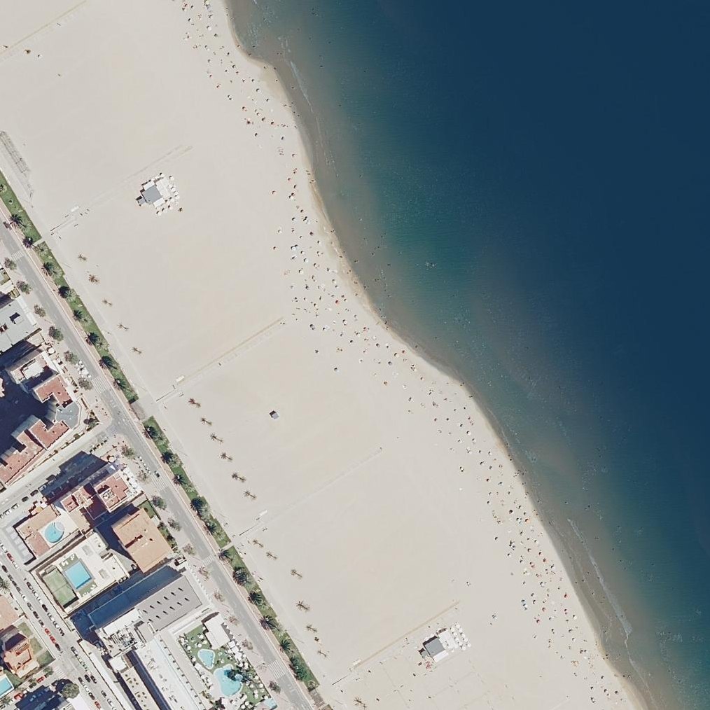 Aerial map of Platja de Gandia