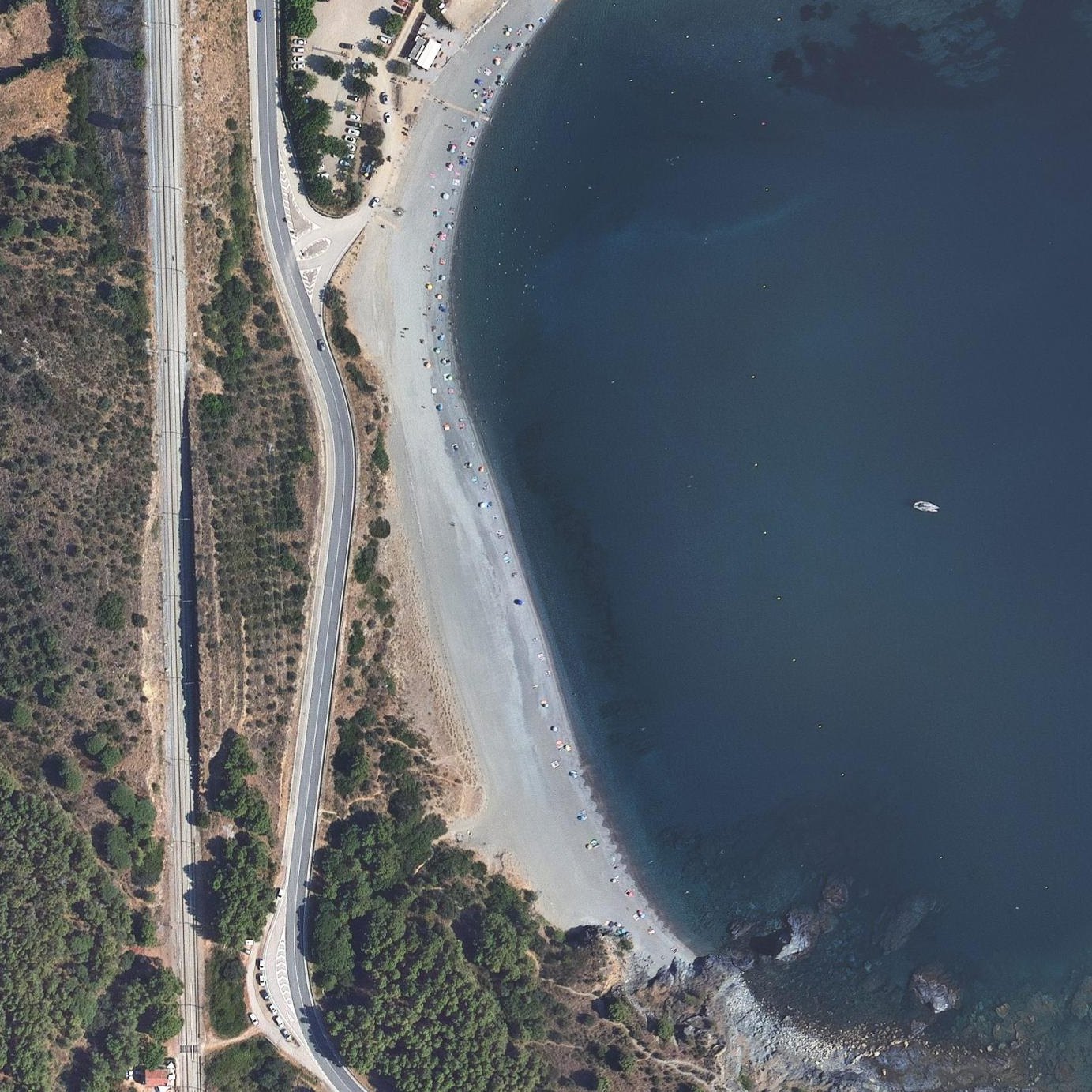 Aerial map of Platja de Garvet