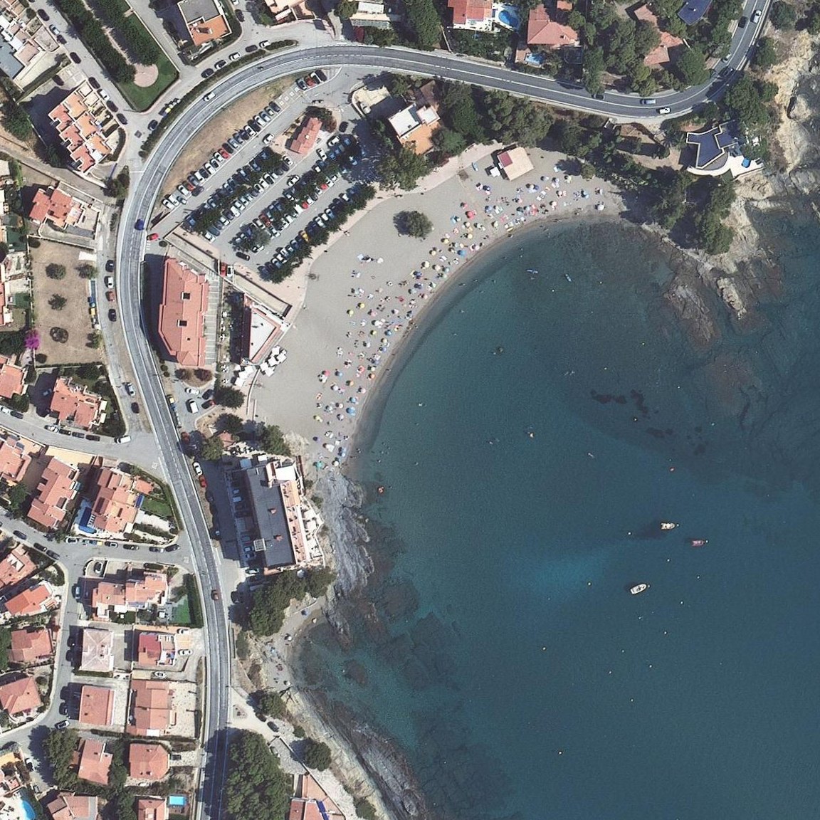Aerial map of Platja de Grifeu