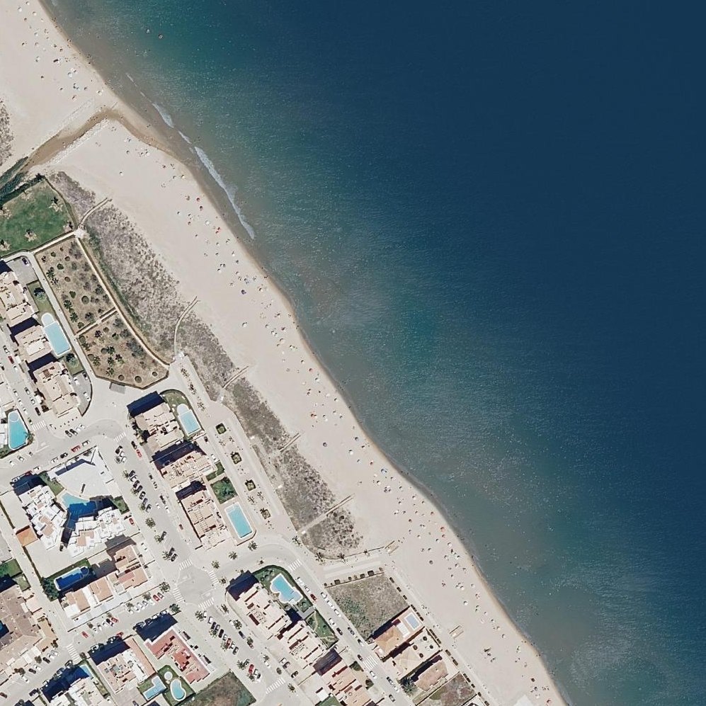 Aerial map of Platja de Guardamar de la Safor