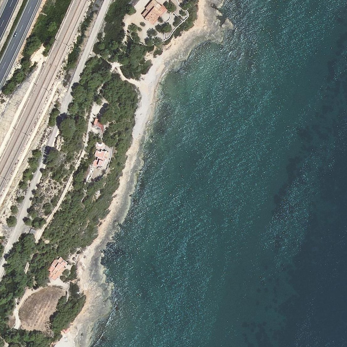 Aerial map of Platja de l'Adolç del Me