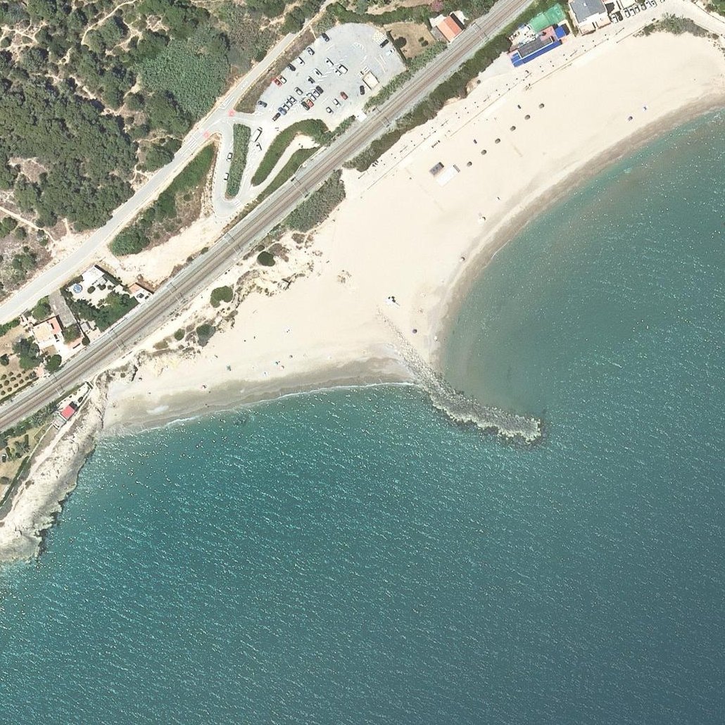 Aerial map of Platja de l'Aiguadolç