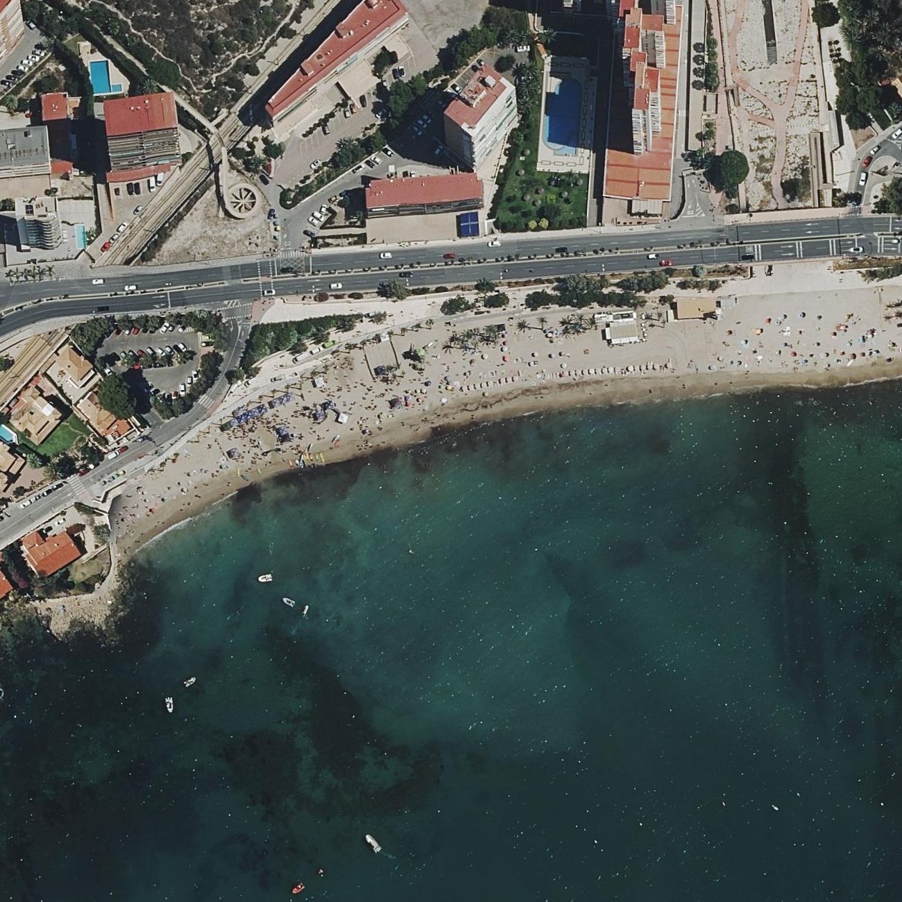Aerial map of Platja de l'Albufereta