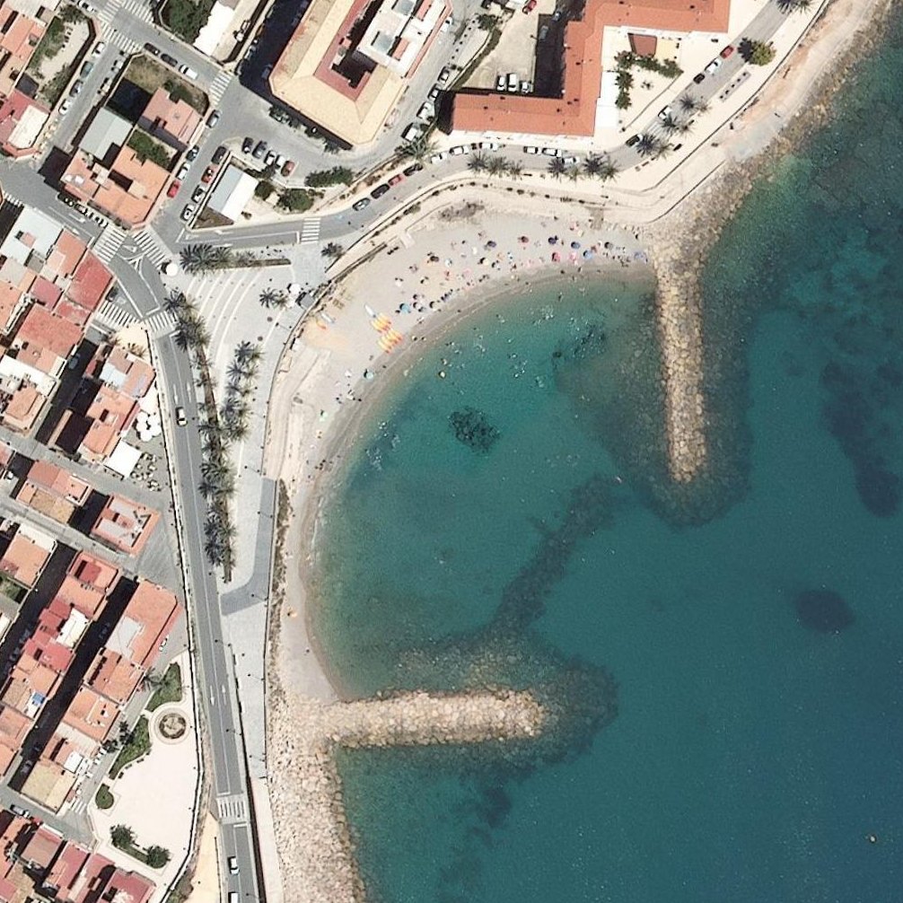 Aerial map of Platja de l'Alguer