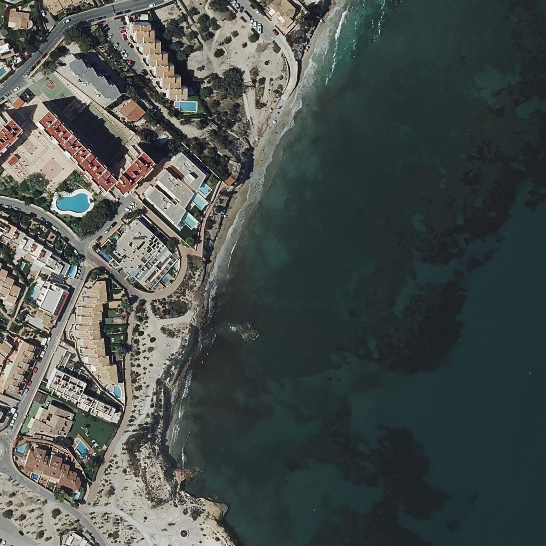Aerial map of Platja de l'Almadrava
