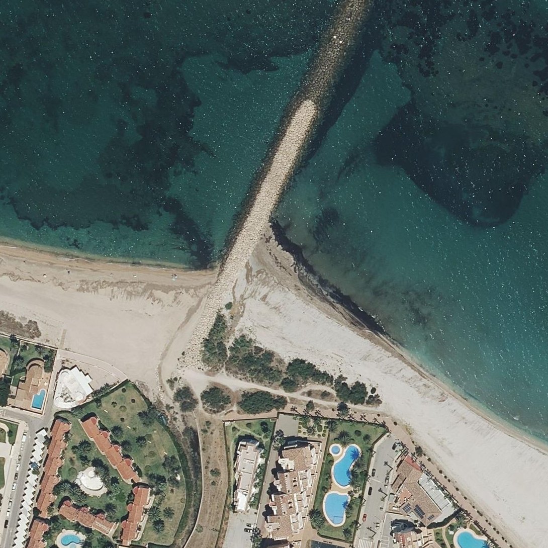 Aerial map of Platja de l'Almadrava