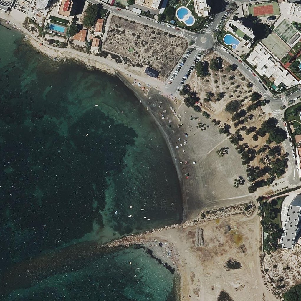 Aerial map of Platja de l'Almadrava