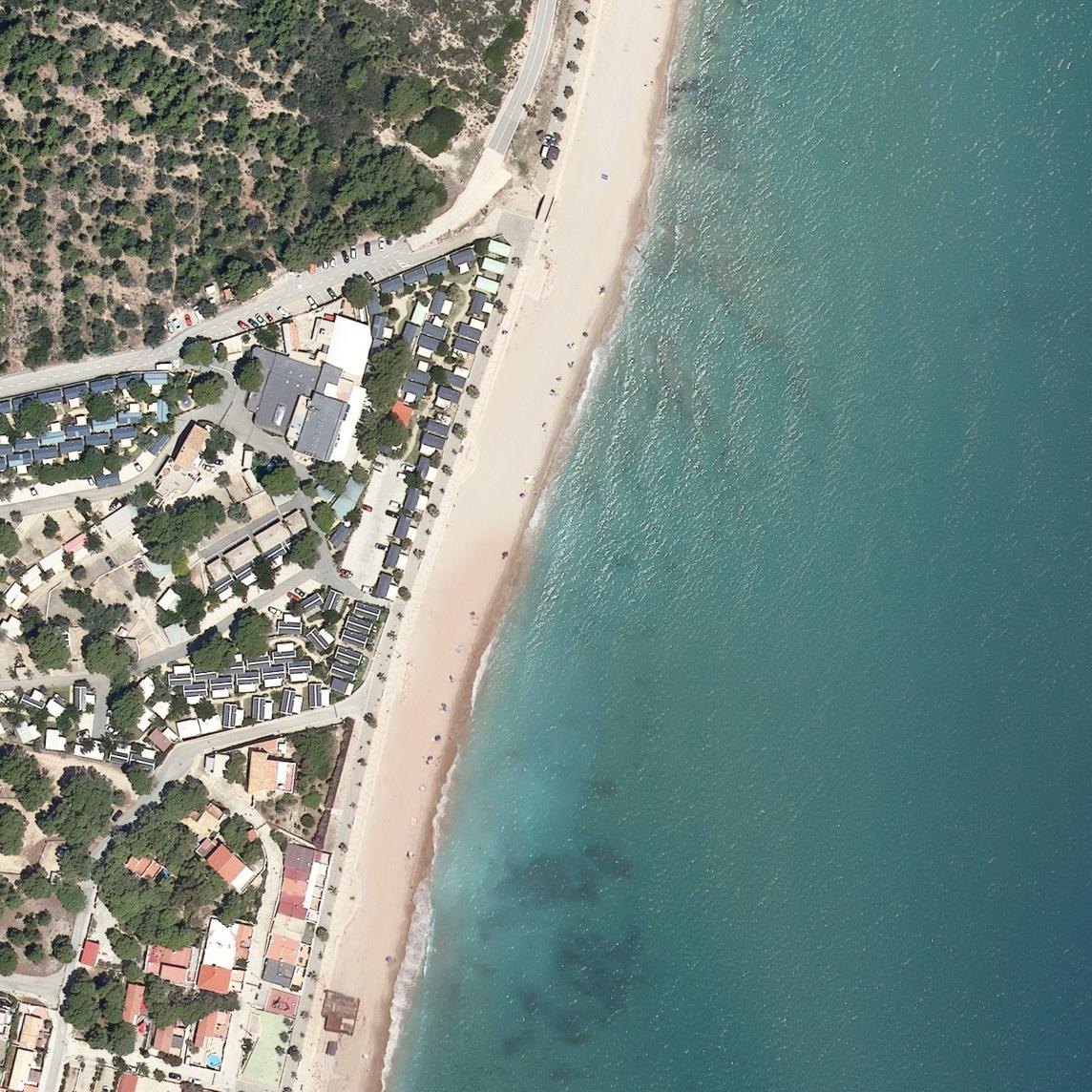 Aerial map of Platja de l'Almadrava