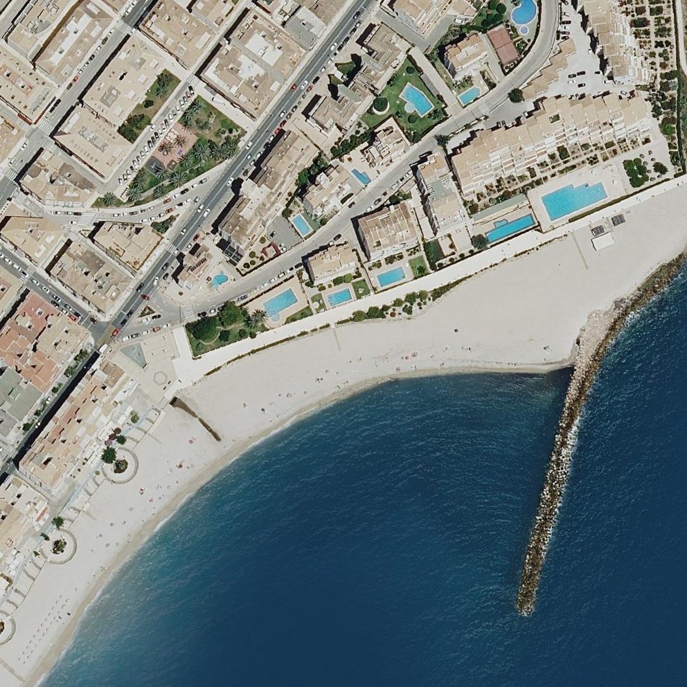 Aerial map of Platja de l'Espigó